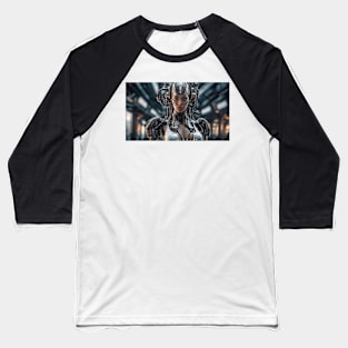 distopian cyborg woman #2 cyberpunk Baseball T-Shirt